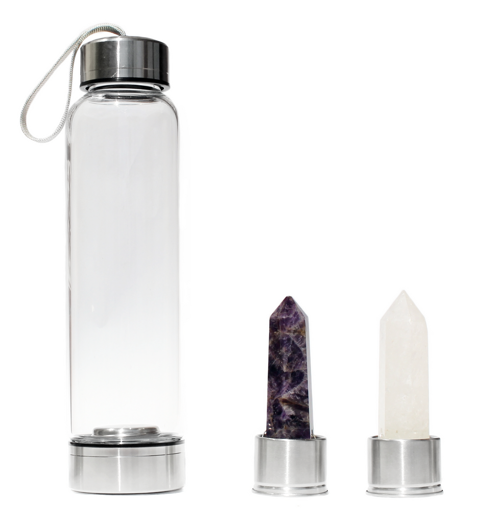 Basic Elixir Set - Amethyst and Clear Quartz - Spiritual Nexus