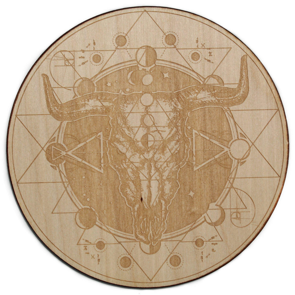 Bull Skull Crystal Grid - Spiritual Nexus