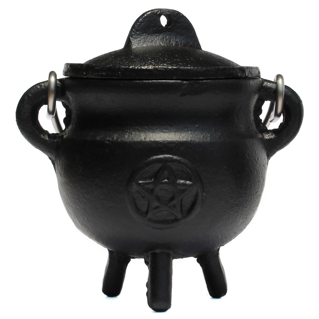 Mini Pentacle Cast Iron Cauldron - Spiritual Nexus