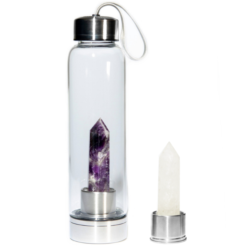 Basic Elixir Set - Amethyst and Clear Quartz - Spiritual Nexus