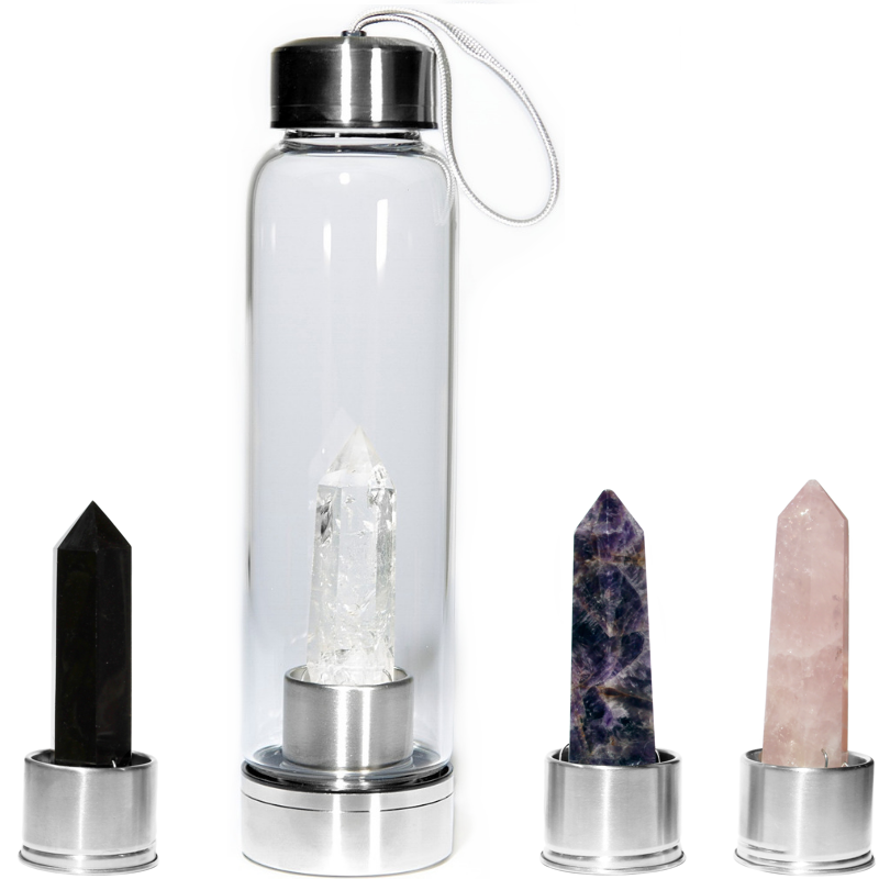 Ultimate Elixir Set - Amethyst, Clear Quartz, Rose Quartz and Black Obsidian Point - Spiritual Nexus